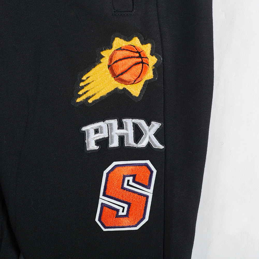 NBA PHOENIX SUNS RETRO CLASSIC PANTALON OUATÉ CÔTELÉ POUR GARÇON BAMBIN (NOIR/ORANGE)