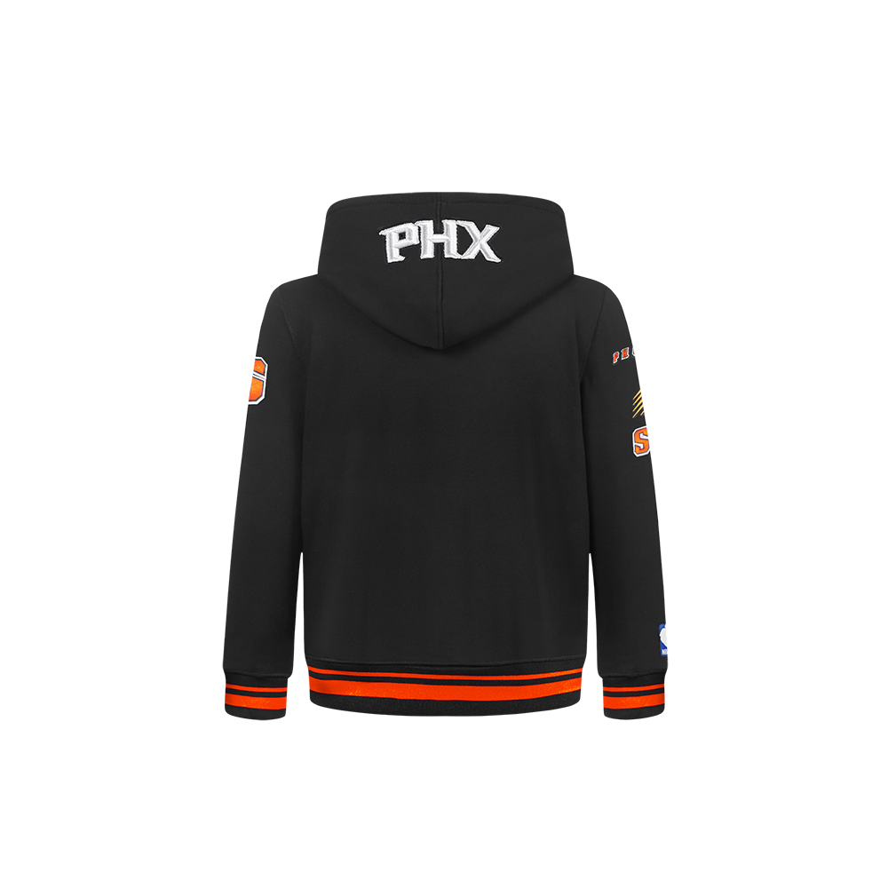 NBA PHOENIX SUNS RETRO CLASSIC TODDLER BOY'S RIB FLEECE PULLOVER HOODIE (BLACK/ORANGE)