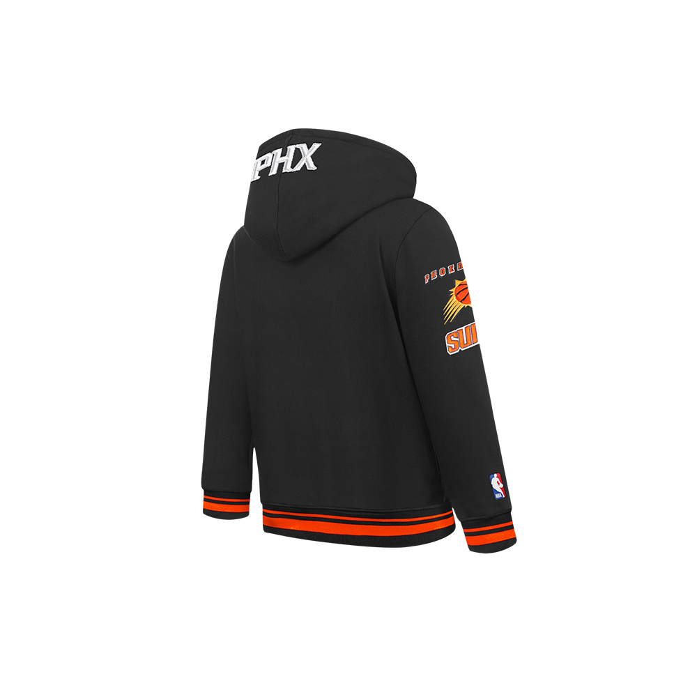 NBA PHOENIX SUNS RETRO CLASSIC TODDLER BOY'S RIB FLEECE PULLOVER HOODIE (BLACK/ORANGE)