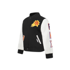 NBA PHOENIX SUNS CLASSIC BLOUSON COLLÉGIAL EN LAINE POUR GARÇON BAMBIN (NOIR/BLANC)