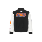 NBA PHOENIX SUNS CLASSIC BLOUSON COLLÉGIAL EN LAINE POUR GARÇON BAMBIN (NOIR/BLANC)