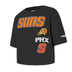 NBA PHOENIX SUNS RETRO CLASSIC TODDLER GIRL'S SHORT SLEEVE BOXY TEE (BLACK)