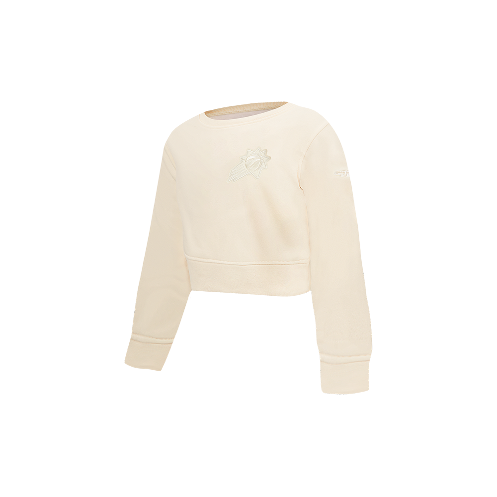 NBA PHOENIX SUNS NEUTRAL TODDLER GIRLS FLEECE CREWNECK (EGGSHELL)