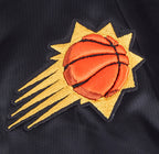 NBA PHOENIX SUNS SCRIPT TAIL WOMEN'S SATIN JACKET (BLACK/ORANGE)