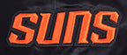 NBA PHOENIX SUNS SCRIPT TAIL WOMEN'S SATIN JACKET (BLACK/ORANGE)