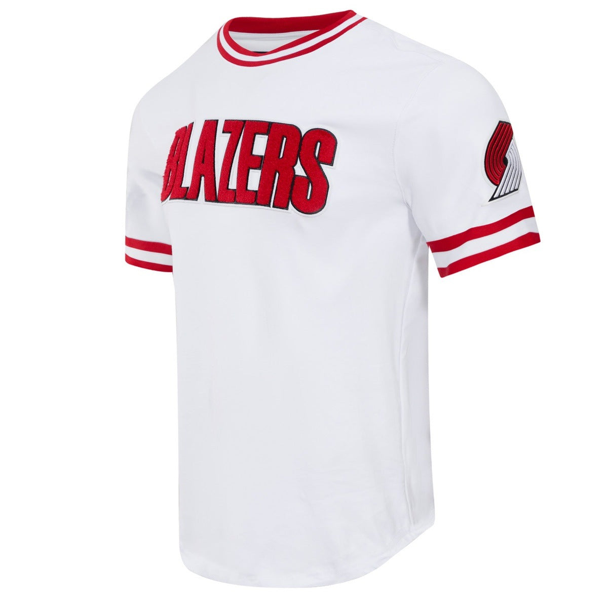 NBA PORTLAND TRAIL BLAZERS CLASSIC CHENILLE MEN'S TEE (WHITE)