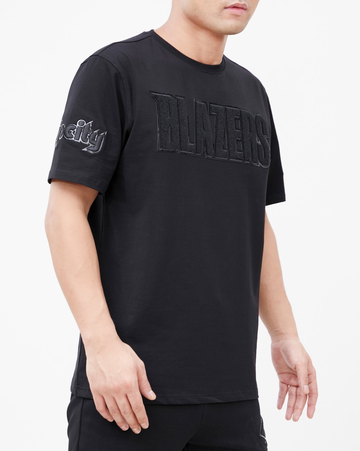 NBA PORTLAND TRAIL BLAZERS TRIPLE BLACK MEN'S TEE (TRIPLE BLACK)