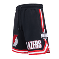 NBA PORTLAND TRAIL BLAZERS CLASSIC CHENILLE MEN'S SHORT (BLACK)