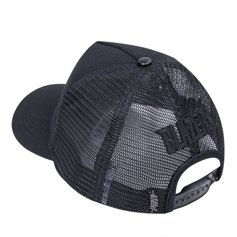 NBA PORTLAND TRAIL BLAZERS BLACK OUT CLASSIC PINCH FRONT TRUCKER (BLACK)