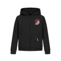 NBA PORTLAND TRAIL BLAZERS CLASSIC BIG BOY'S FLC FZ PO HOODIE (BLACK)