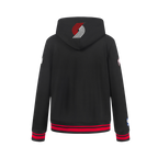 NBA PORTLAND TRAIL BLAZERS RETRO CLASSIC BIG BOY'S RIB FLC PO HOODIE (BLACK/RED/BLACK)