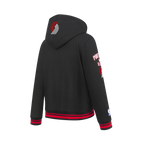 NBA PORTLAND TRAIL BLAZERS RETRO CLASSIC BIG BOY'S RIB FLC PO HOODIE (BLACK/RED/BLACK)