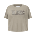 NBA PORTLAND TRAIL BLAZERS NEUTRAL T-SHIRT À MANCHES COURTES ET À COUPE CARRÉE POUR FILLE JUNIOR (TAUPE)