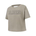 NBA PORTLAND TRAIL BLAZERS NEUTRAL T-SHIRT À MANCHES COURTES ET À COUPE CARRÉE POUR FILLE JUNIOR (TAUPE)