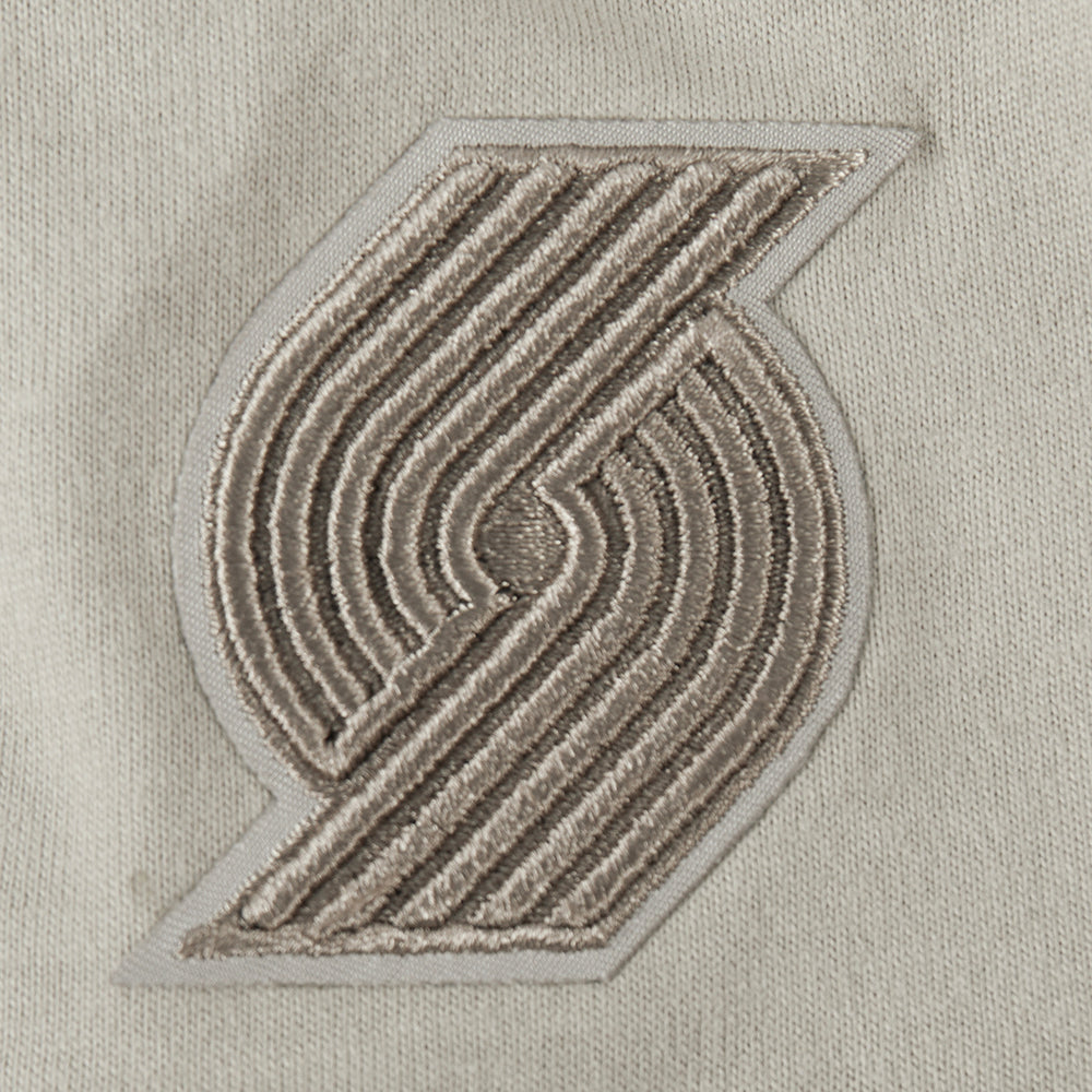 NBA PORTLAND TRAIL BLAZERS NEUTRAL T-SHIRT À MANCHES COURTES ET À COUPE CARRÉE POUR FILLE JUNIOR (TAUPE)
