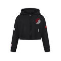 NBA PORTLAND TRAIL BLAZERS CLASSIC BIG GIRL'S FLC FZ HOODIE (BLACK)