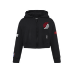 NBA PORTLAND TRAIL BLAZERS CLASSIC BIG GIRL'S FLC FZ HOODIE (BLACK)