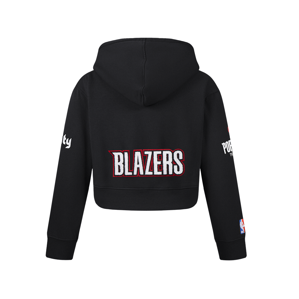 NBA PORTLAND TRAIL BLAZERS CLASSIC BIG GIRL'S FLC FZ HOODIE (BLACK)