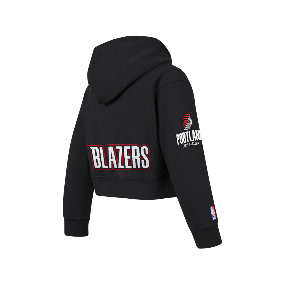 NBA PORTLAND TRAIL BLAZERS CLASSIC BIG GIRL'S FLC FZ HOODIE (BLACK)
