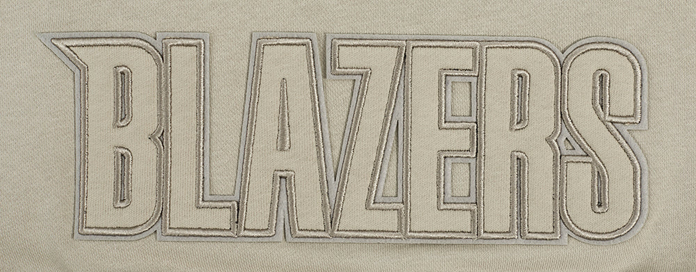 NBA PORTLAND TRAIL BLAZERS NEUTRAL CHANDAIL À CAPUCHON COURT EN MOLLETON POUR FEMME (TAUPE)