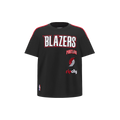 NBA PORTLAND TRAIL BLAZERS RETRO CLASSIC LITTLE BOY'S SHORT SLEEVE TAPING TEE (BLACK/RED)