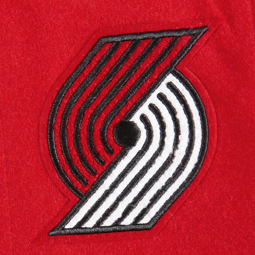 NBA PORTLAND TRAIL BLAZERS CLASSIC BLOUSON COLLÉGIAL EN LAINE POUR GARÇON ENFANT (ROUGE/NOIR)