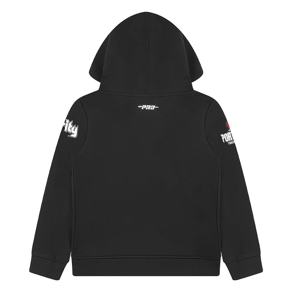 NBA PORTLAND TRAIL BLAZERS CLASSIC TODDLER BOYS FLEECE PULLOVER HOODIE (BLACK)