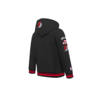NBA PORTLAND TRAIL BLAZERS RETRO CLASSIC TODDLER BOY'S RIB FLEECE PULLOVER HOODIE (BLACK/RED/BLACK)