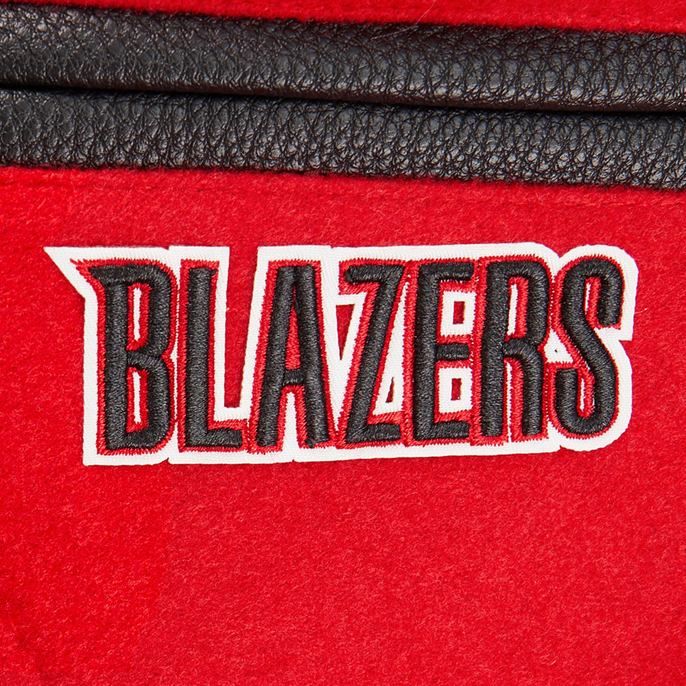 NBA PORTLAND TRAIL BLAZERS CLASSIC BLOUSON COLLÉGIAL EN LAINE POUR GARÇON BAMBIN (ROUGE/NOIR)