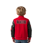 NBA PORTLAND TRAIL BLAZERS CLASSIC BLOUSON COLLÉGIAL EN LAINE POUR GARÇON BAMBIN (ROUGE/NOIR)