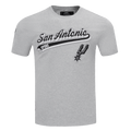 NBA SAN ANTONIO SPURS SCRIPT TAIL T-SHIRT POUR HOMME (GRIS CHINÉ)