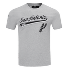 NBA SAN ANTONIO SPURS SCRIPT TAIL T-SHIRT POUR HOMME (GRIS CHINÉ)