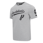 NBA SAN ANTONIO SPURS SCRIPT TAIL T-SHIRT POUR HOMME (GRIS CHINÉ)
