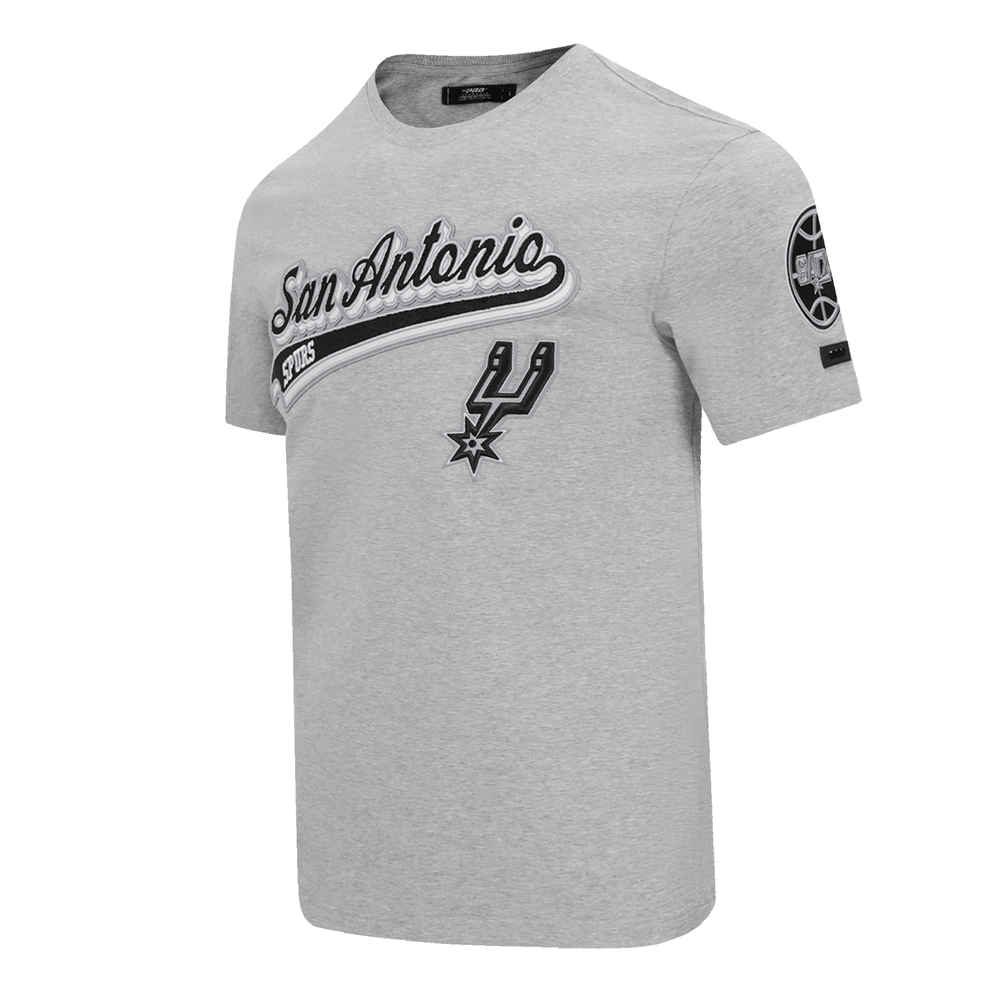 NBA SAN ANTONIO SPURS SCRIPT TAIL MEN'S   TEE (HEATHER GREY)