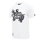 NBA SAN ANTONIO SPURS SOUVENIR T-SHIRT EN JERSEY SIMPLE POUR HOMME (BLANC)