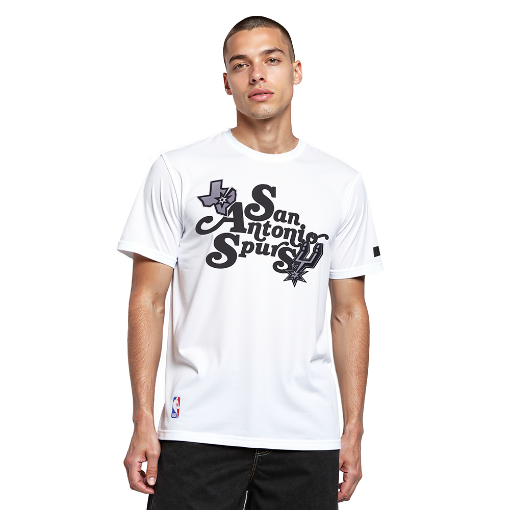 NBA SAN ANTONIO SPURS SOUVENIR T-SHIRT EN JERSEY SIMPLE POUR HOMME (BLANC)