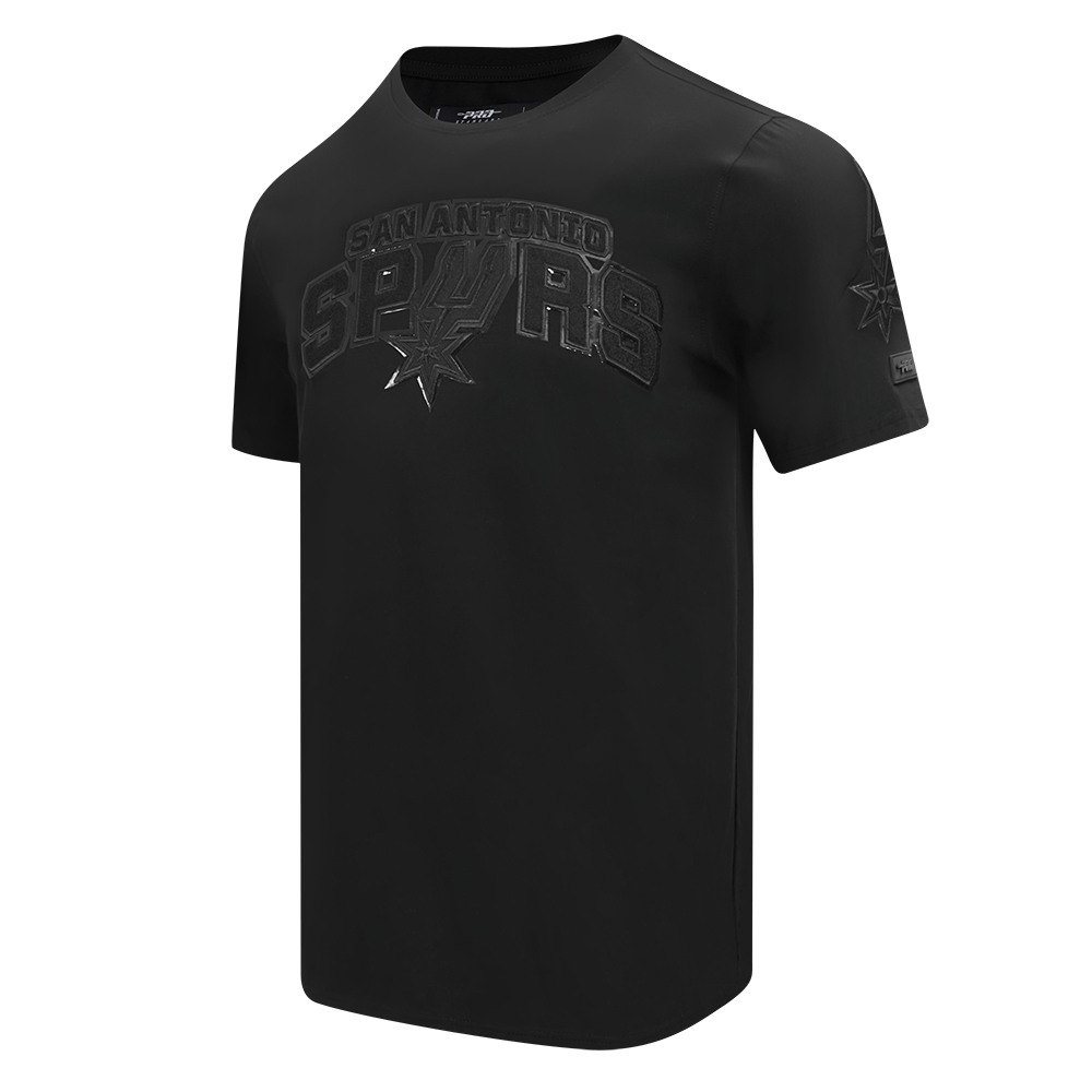 NBA SAN ANTONIO SPURS TRIPLE BLACK MEN'S LOGO PRO TEAM SHIRT (TRIPLE BLACK MEN'S)