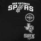 NBA SAN ANTONIO SPURS RETRO CLASSIC MEN'S STRIPED TEE (BLACK/GRAY)