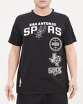 NBA SAN ANTONIO SPURS RETRO CLASSIC MEN'S STRIPED TEE (BLACK/GRAY)