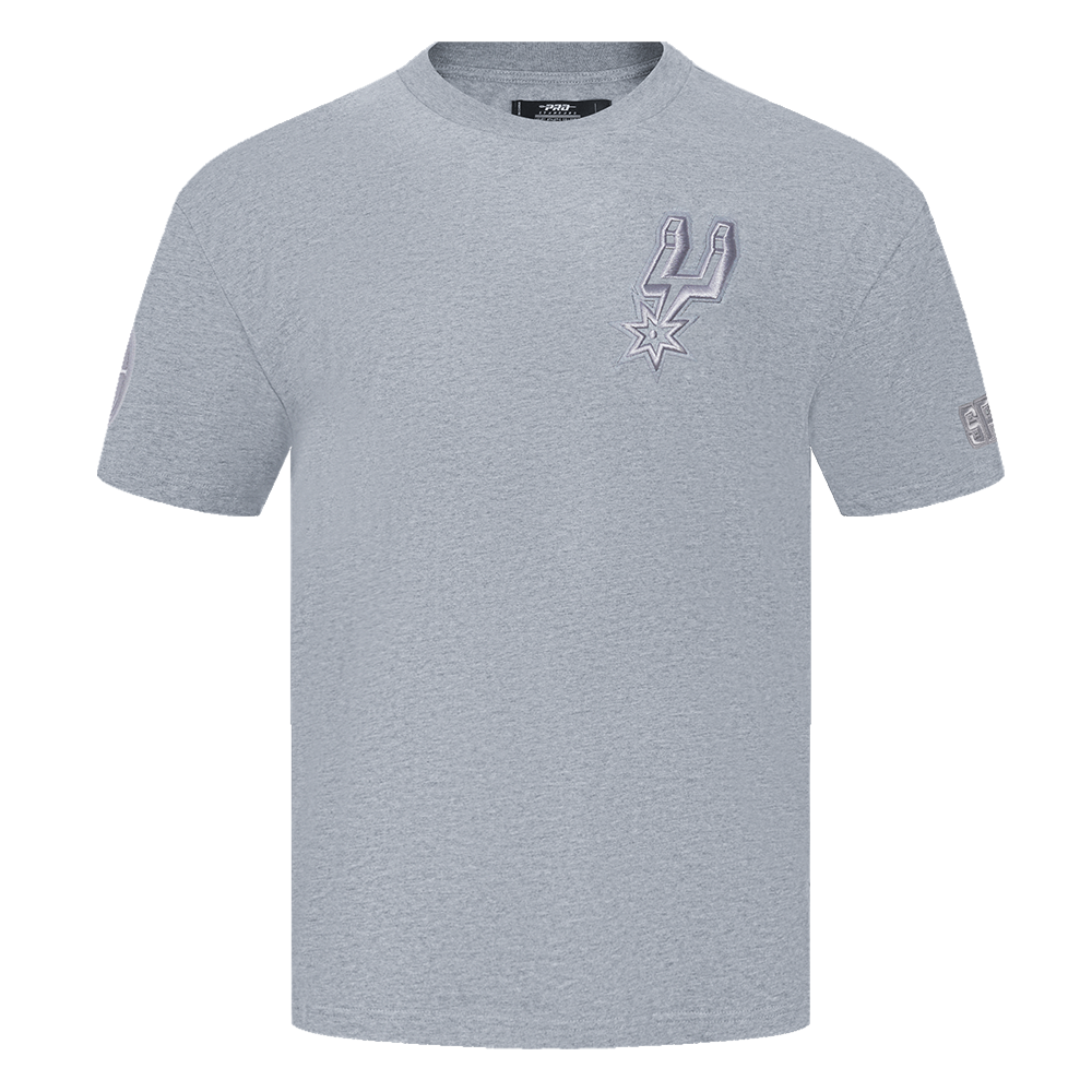 NBA SAN ANTONIO SPURS NEUTRAL MEN'S DROP SHOULDER TEE (DARK HEATHER GRAY)