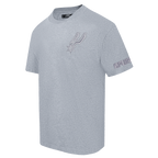 NBA SAN ANTONIO SPURS NEUTRAL MEN'S DROP SHOULDER TEE (DARK HEATHER GRAY)