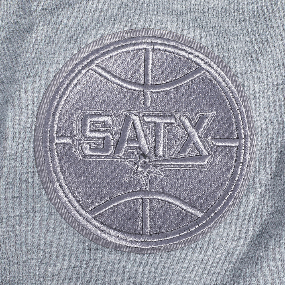NBA SAN ANTONIO SPURS NEUTRAL MEN'S DROP SHOULDER TEE (DARK HEATHER GRAY)