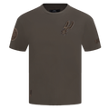 NBA SAN ANTONIO SPURS NEUTRAL T-SHIRT À ÉPAULES TOMBANTES POUR HOMME (TAUPE FONCÉ)