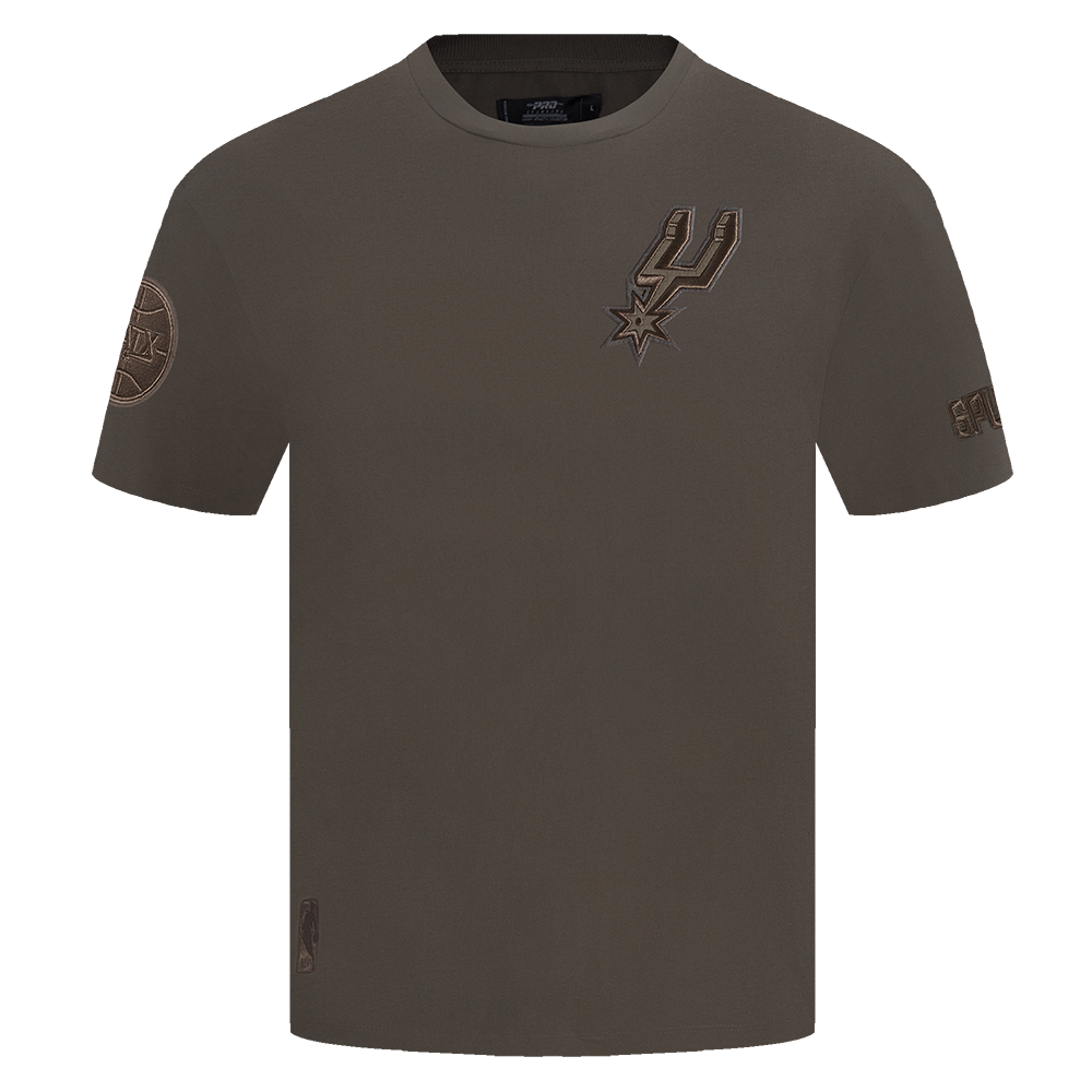 NBA SAN ANTONIO SPURS NEUTRAL T-SHIRT À ÉPAULES TOMBANTES POUR HOMME (TAUPE FONCÉ)
