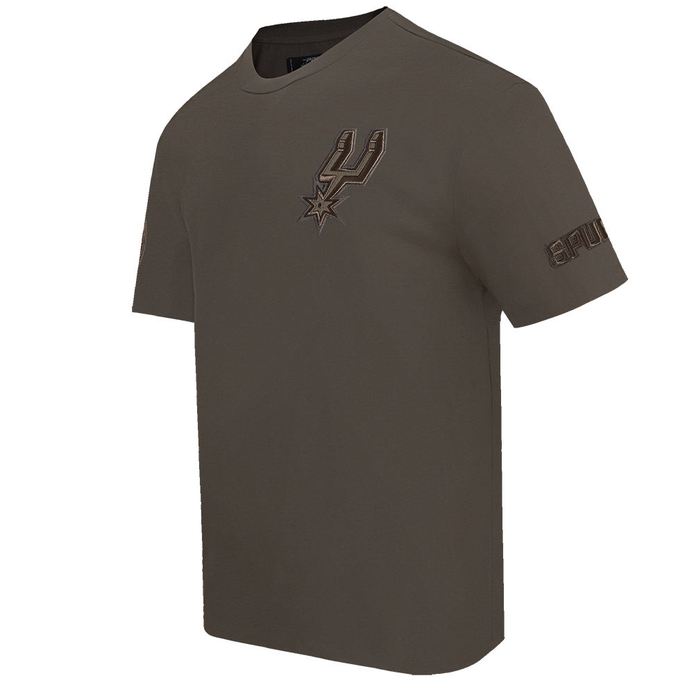 NBA SAN ANTONIO SPURS NEUTRAL T-SHIRT À ÉPAULES TOMBANTES POUR HOMME (TAUPE FONCÉ)