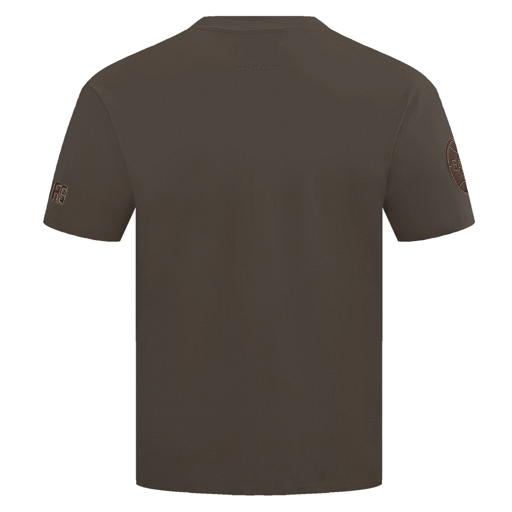 NBA SAN ANTONIO SPURS NEUTRAL T-SHIRT À ÉPAULES TOMBANTES POUR HOMME (TAUPE FONCÉ)