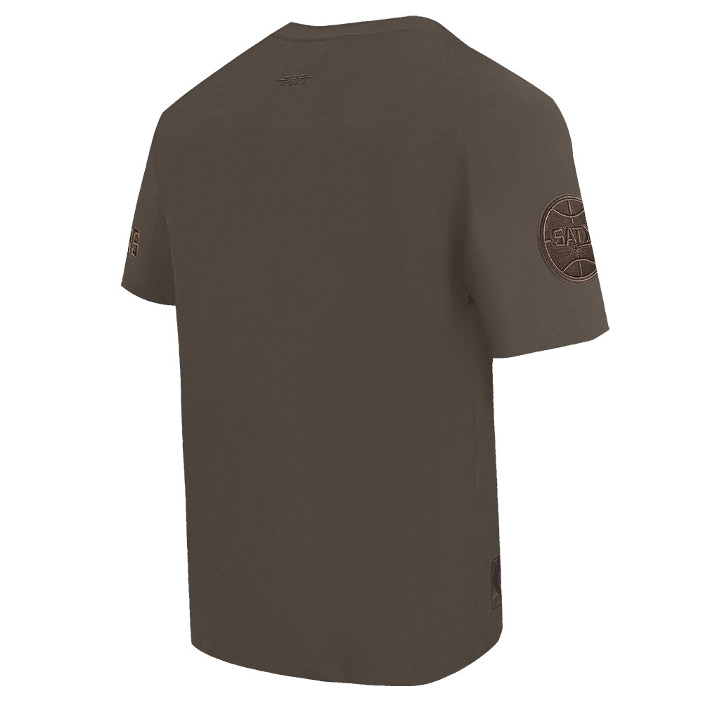 NBA SAN ANTONIO SPURS NEUTRAL T-SHIRT À ÉPAULES TOMBANTES POUR HOMME (TAUPE FONCÉ)