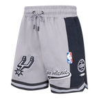 NBA SAN ANTONIO SPURS SCRIPT TAIL MEN'S DOUBLE KNIT 2.0 SHORT (GRAY/BLACK)