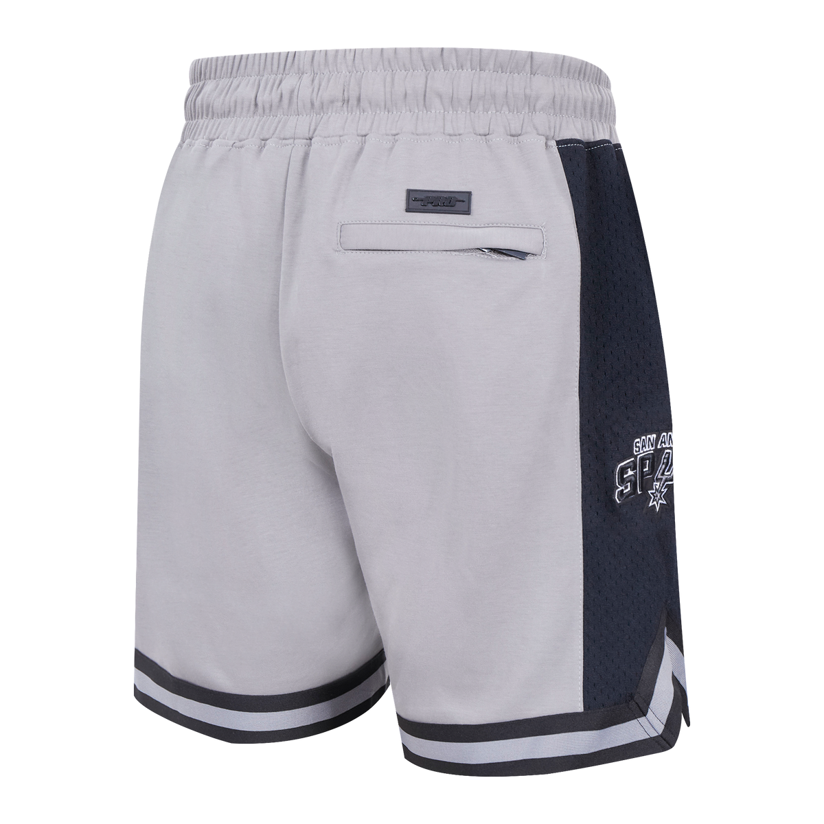 NBA SAN ANTONIO SPURS SCRIPT TAIL MEN'S DOUBLE KNIT 2.0 SHORT (GRAY/BLACK)