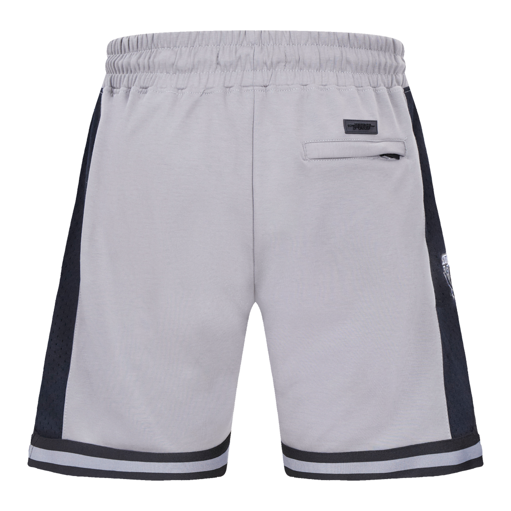 NBA SAN ANTONIO SPURS SCRIPT TAIL MEN'S DOUBLE KNIT 2.0 SHORT (GRAY/BLACK)